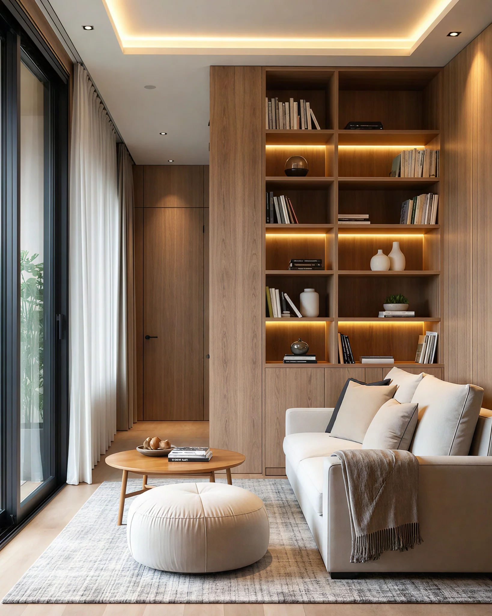 small-living-room-layout-with-vertical-storage-shelves-maximizing-wall-space