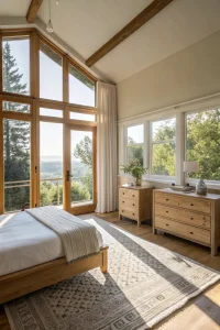 Bedroom-arranged-to-maximize-natural-light-from-large-windows-while-maintaining-visual-balance
