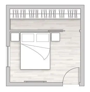 Bedroom-layout-with-clear-walking-paths-around-the-bed-and-unobstructed-circulation