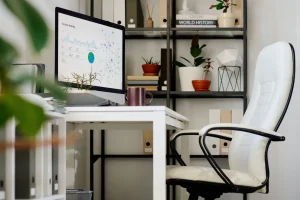 open shelves with selective decor and books creating a balanced and uncluttered look