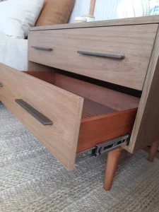 Minimalist-wooden-bedside-table-with-hidden-drawer-storage
