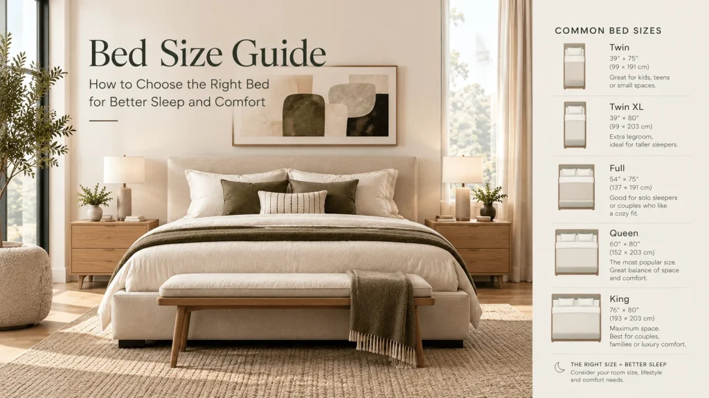 Modern-neutral-bedroom-featuring-an-upholstered-bed-with-layered-cream-and-olive-bedding-warm-wood-nightstands-a-bench-natural-textures-soft-lighting-and-large-windows